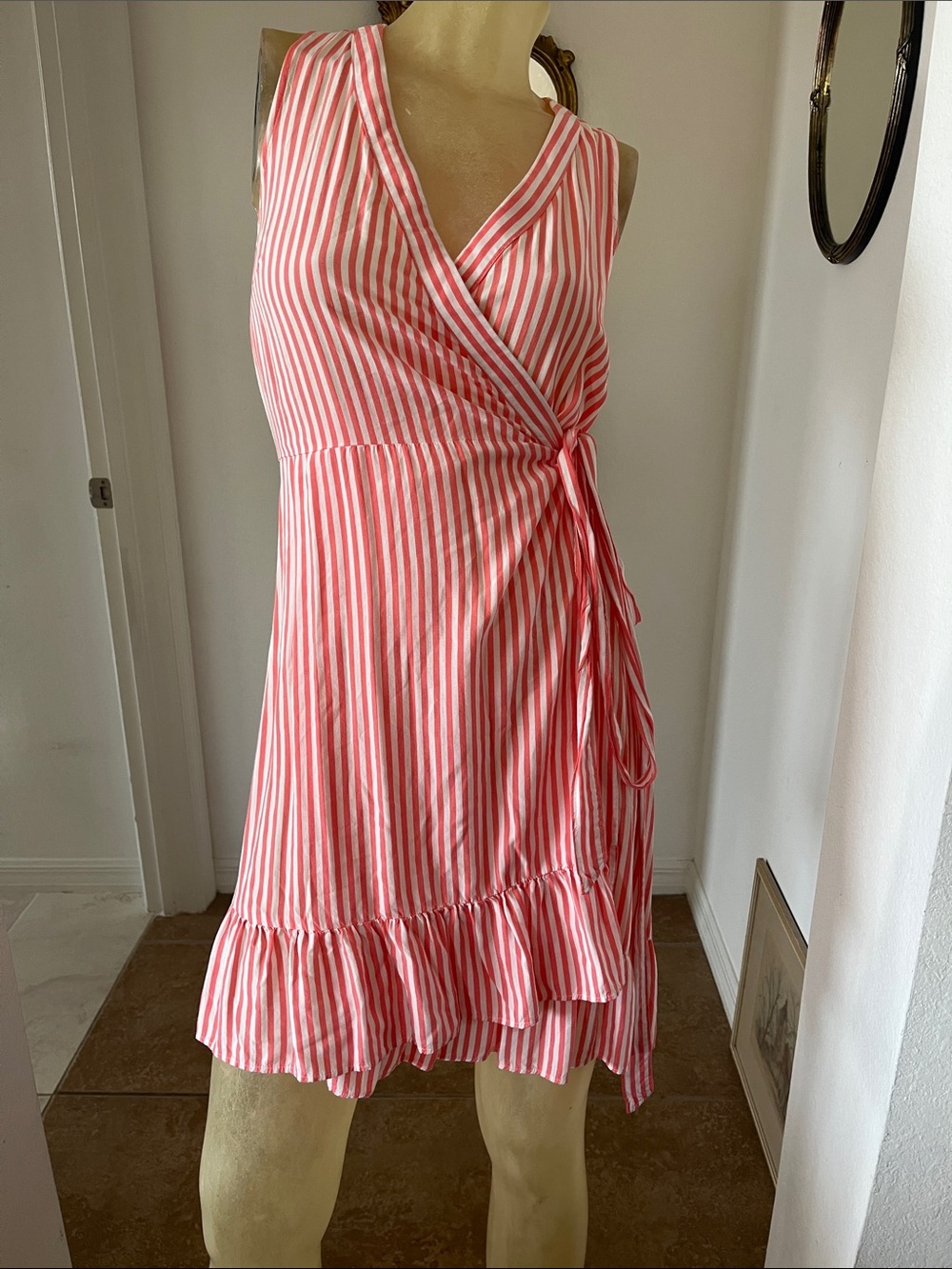 J. Crew Striped Wrap Sundress